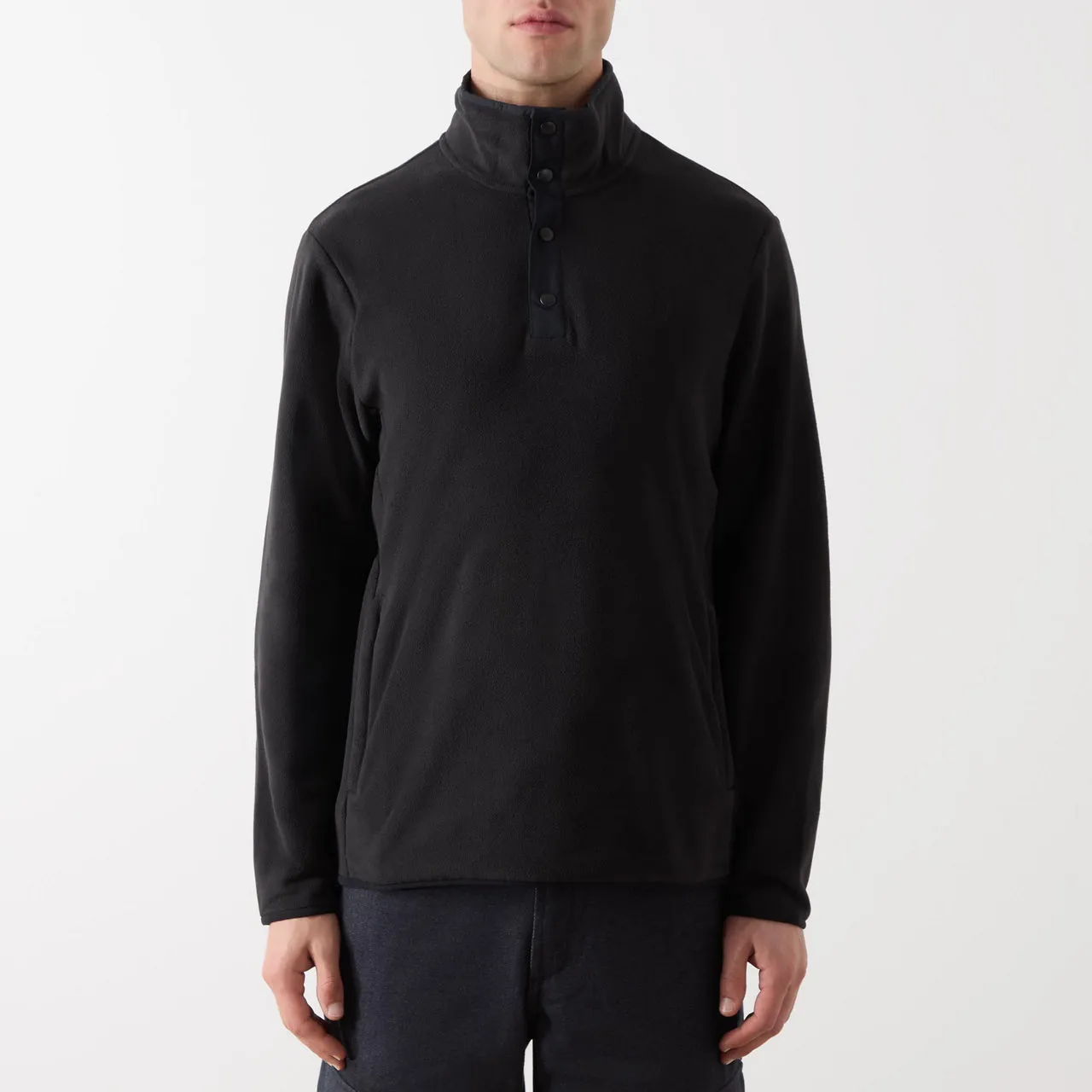 POLO RALPH LAUREN Log Half-Buttoned Fleece Sweatshirt - Black