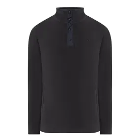 POLO RALPH LAUREN Log Half-Buttoned Fleece Sweatshirt - Black