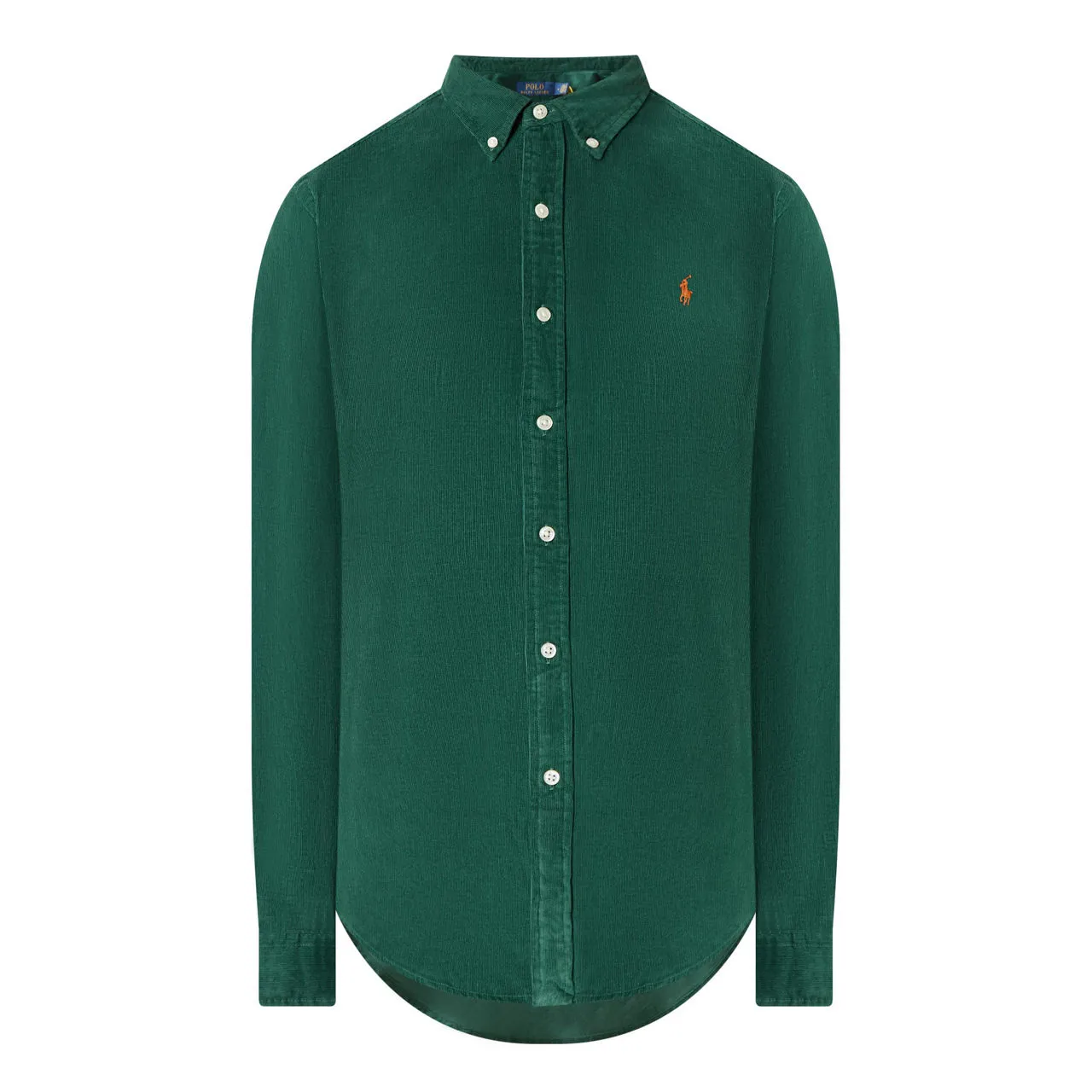 POLO RALPH LAUREN Logo Corduroy Slim Fit Shirt - Dark Green