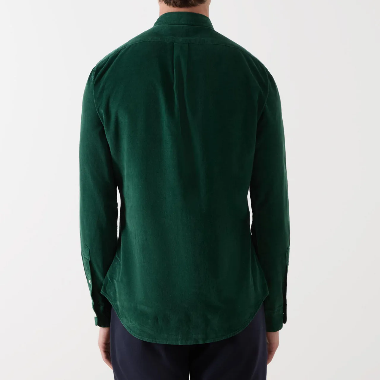 POLO RALPH LAUREN Logo Corduroy Slim Fit Shirt - Dark Green