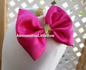 Satin bow headband