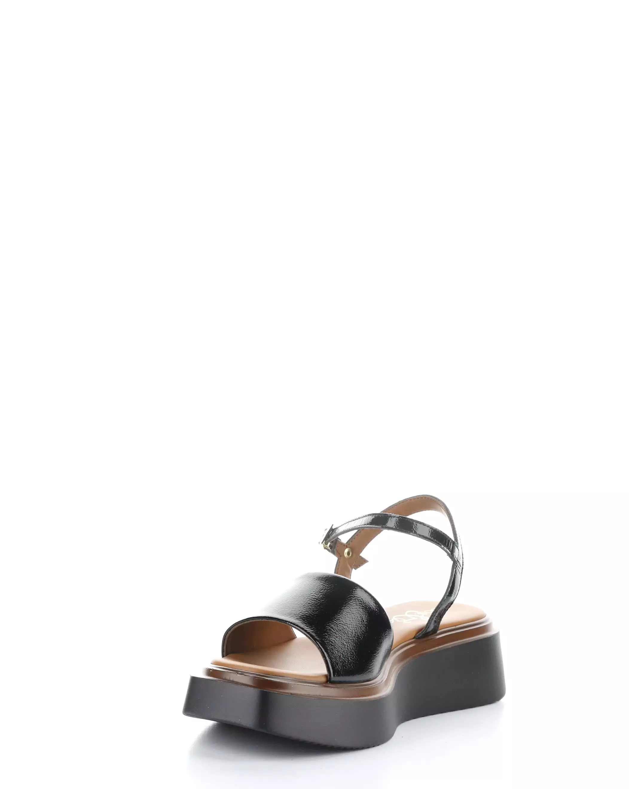 SHASTA BLACK Buckle Sandals