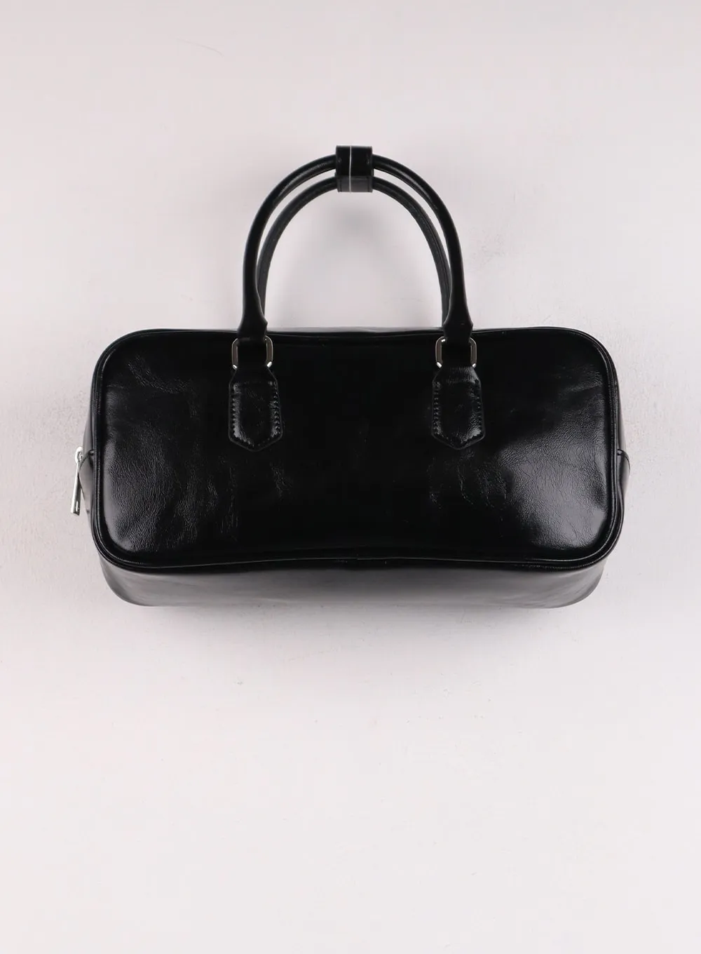 Solid Faux Leather Shoulder Bag IJ419