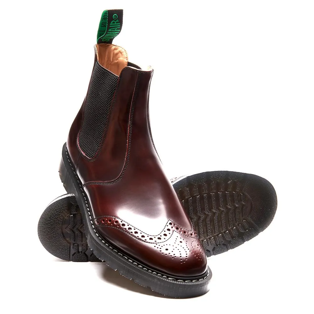 SOLOVAIR - BURGUNDY RUB-OFF PUNCHED DEALER BOOT