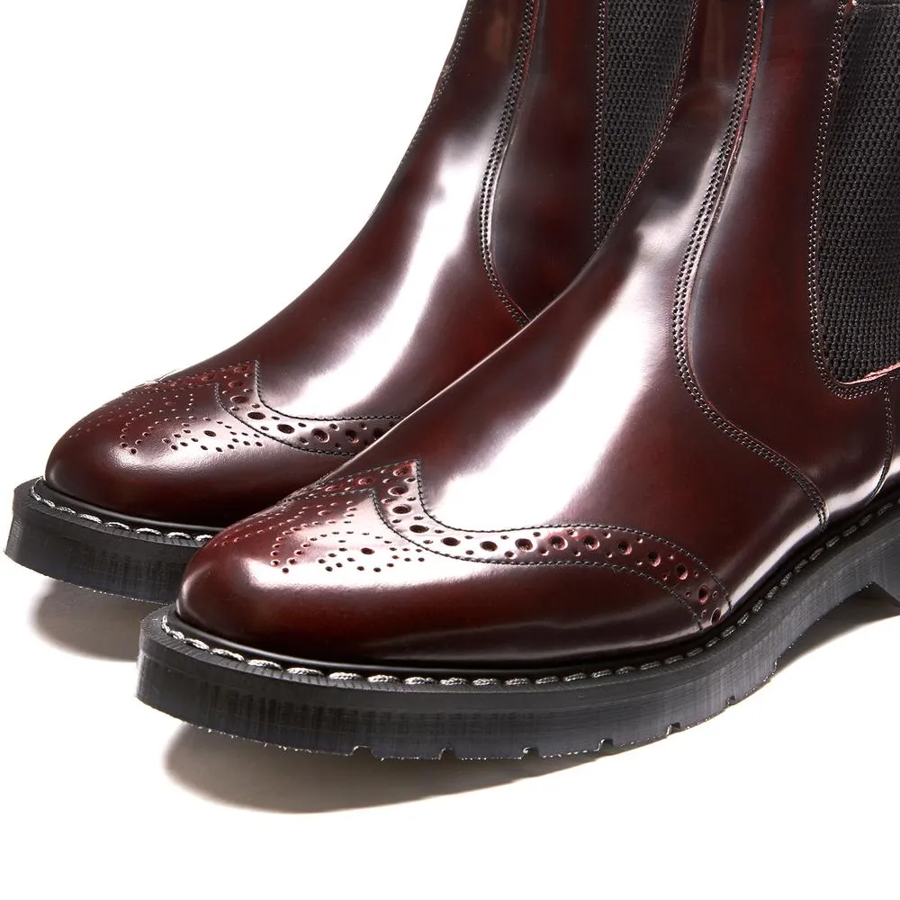 SOLOVAIR - BURGUNDY RUB-OFF PUNCHED DEALER BOOT