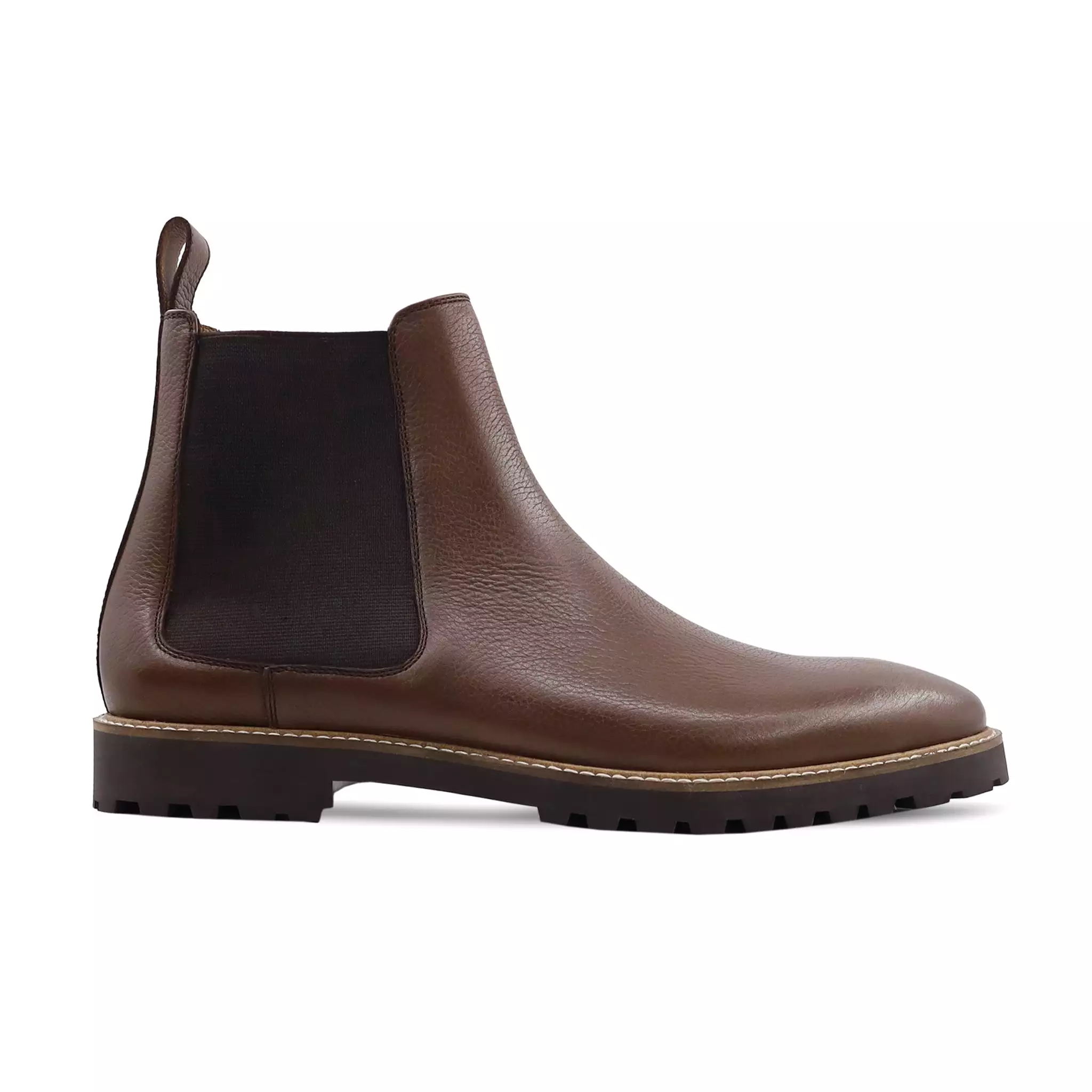 Spenser - Men's Brown Pebble Grain Chelsea Boot