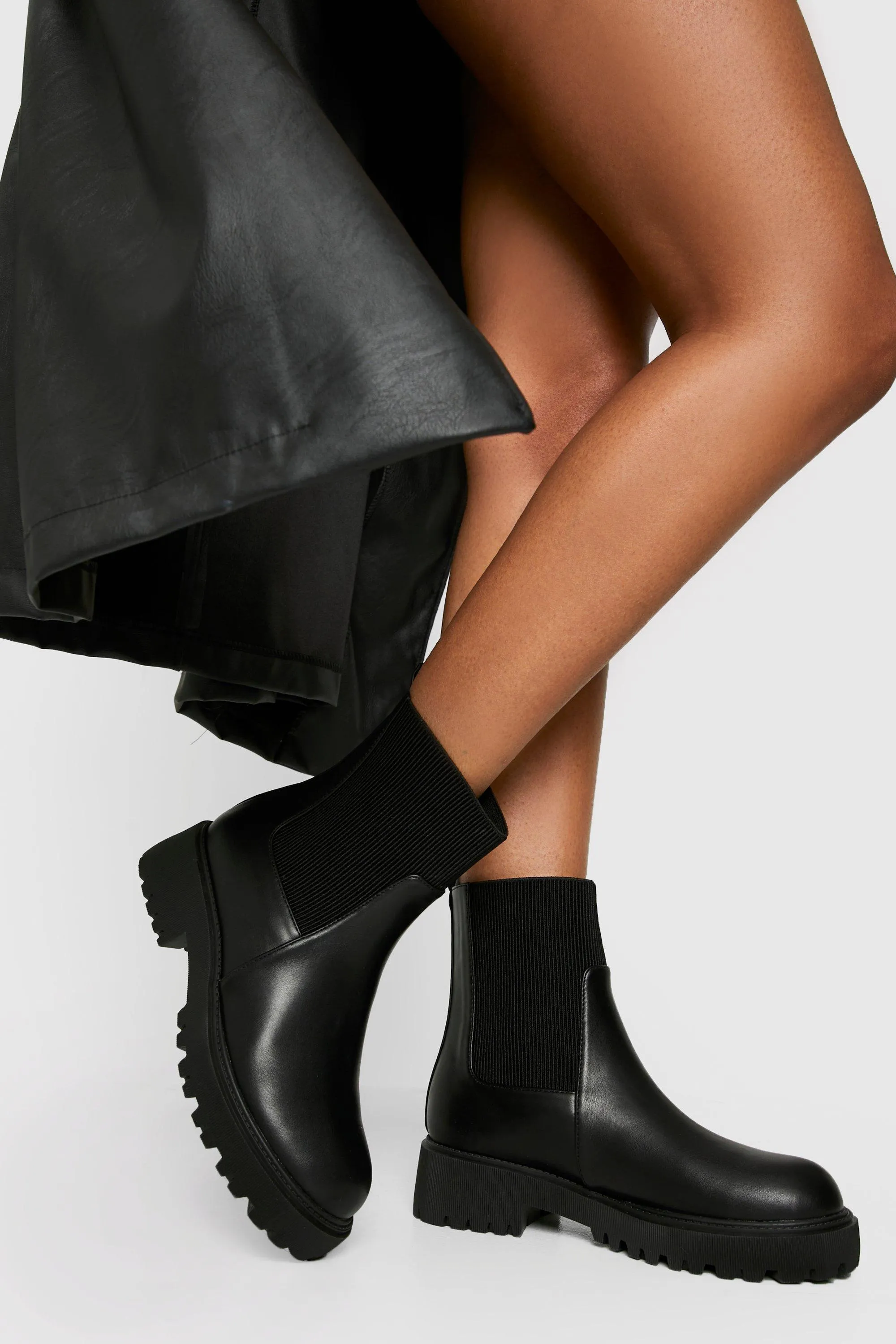 Split Sole Chunky Chelsea Boots