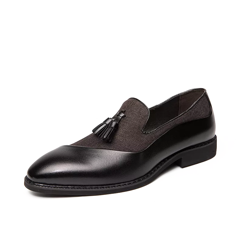 Spring Glamorous Leather Men's Suit Loafers