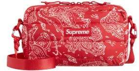 Supreme Puffer Side Bag Red Paisley