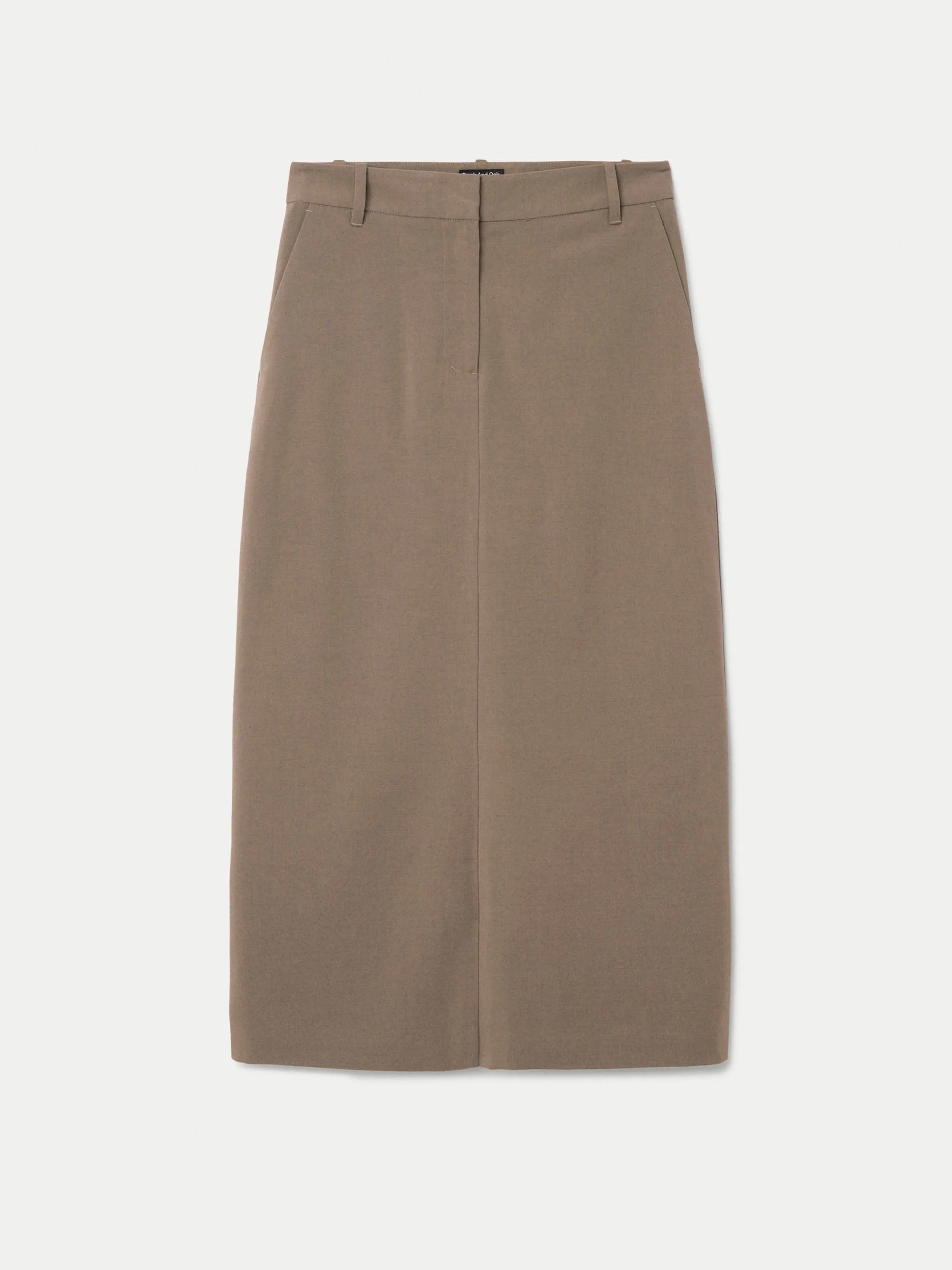 The Maxi Pencil Skirt in Dark Taupe