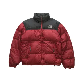 The North Face Nuptse 700 Burgundy/Dark Grey Down Puffer Jacket Medium/Large