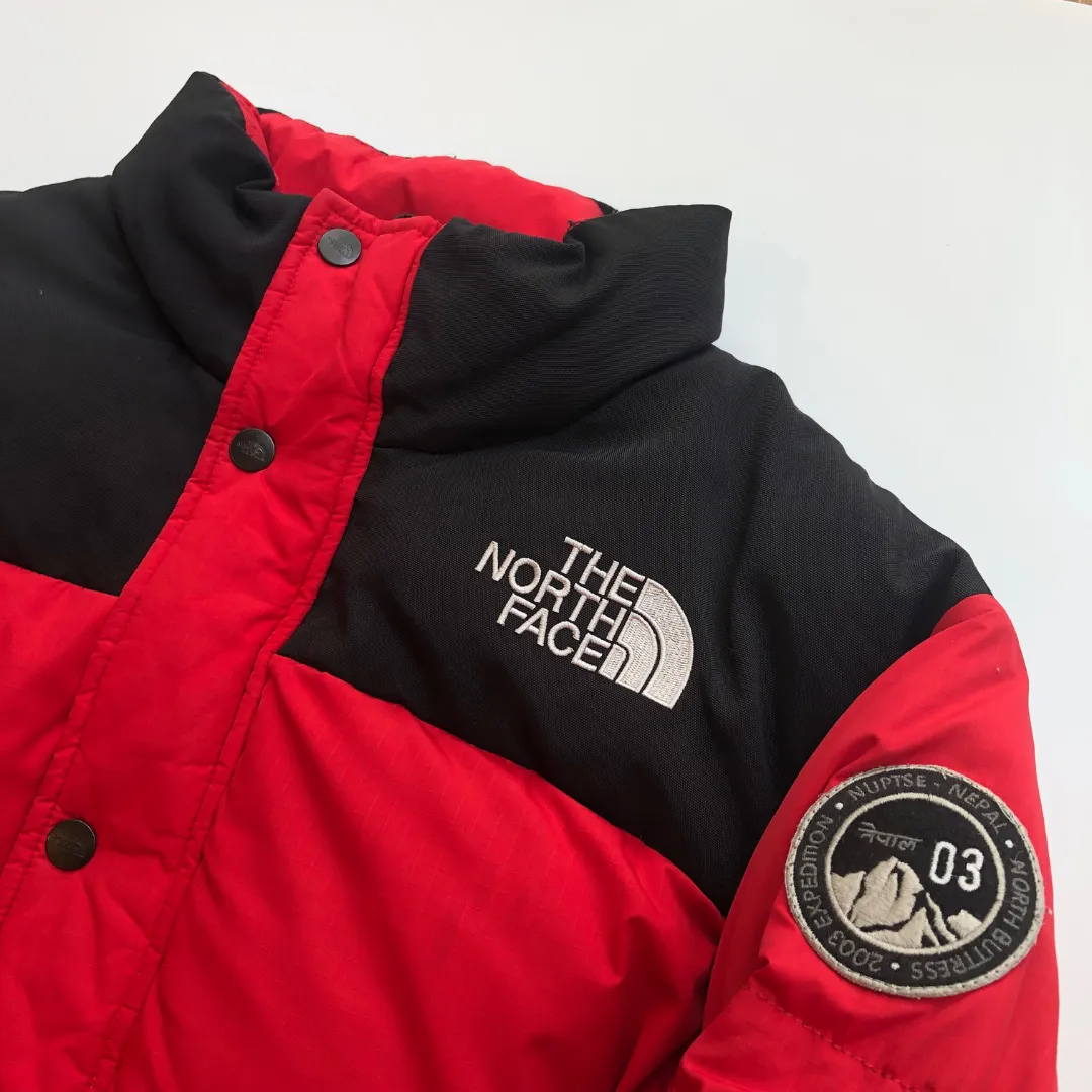 The North Face Nuptse 700 Pro Red/Black Down Puffer Jacket Large