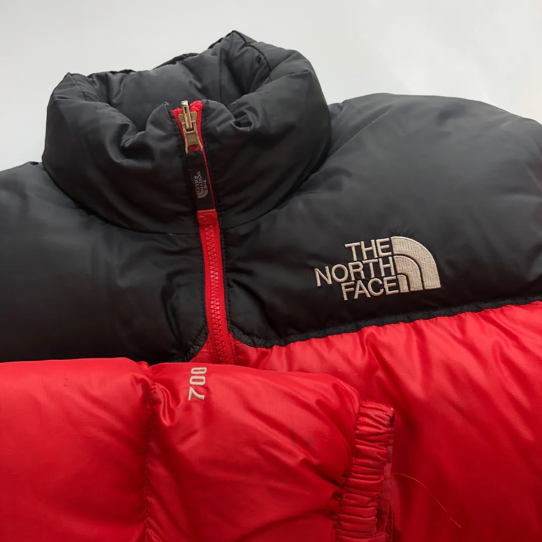 The North Face Nuptse 700 Red/Black Down Puffer Jacket Large