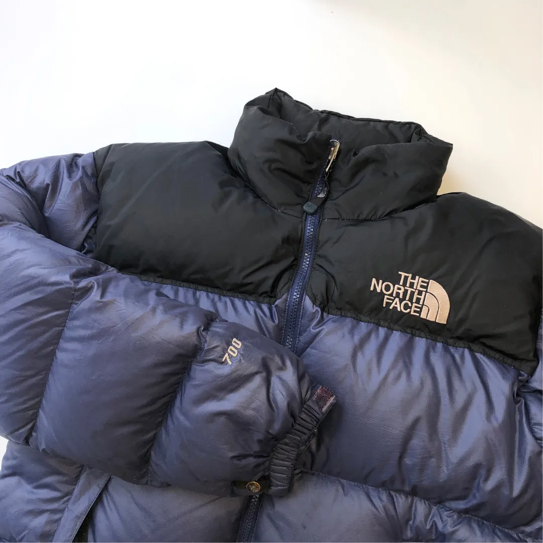 The North Face Nuptse 700 Vintage Navy Down Puffer Jacket Medium/Large