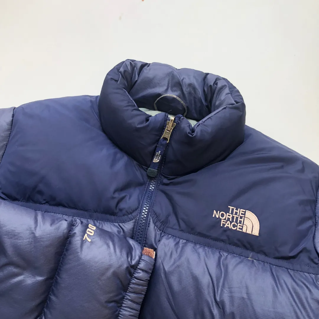 The North Face Nuptse 700 Vintage Navy Down Puffer Jacket Womens Large