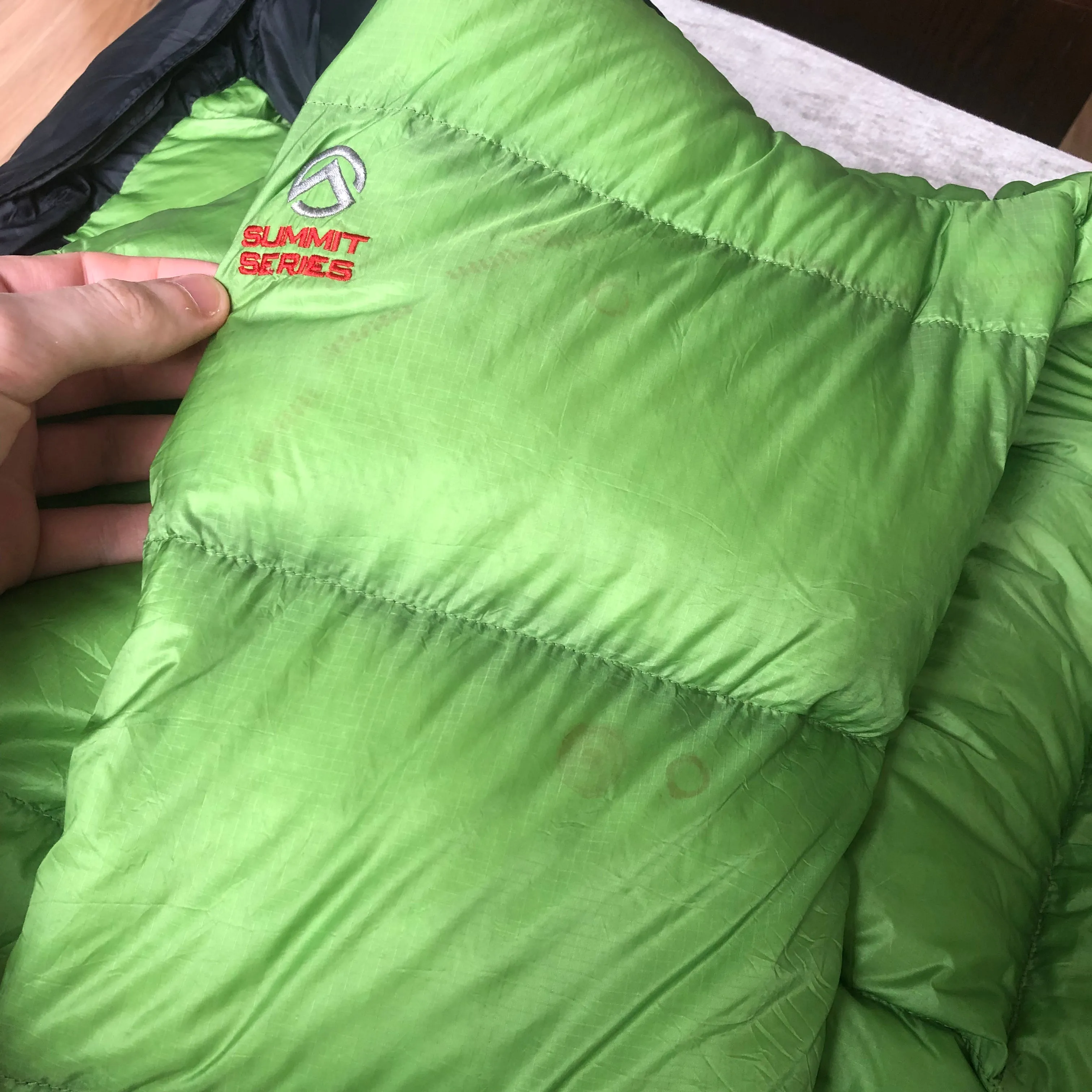 The North Face Summit Series 800 Fill Puffer Jacket Green Medium