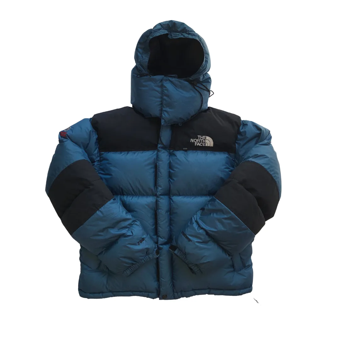 The North Face Summit Series Baltoro 700 Blue/Black Down Puffer Jacket Medium