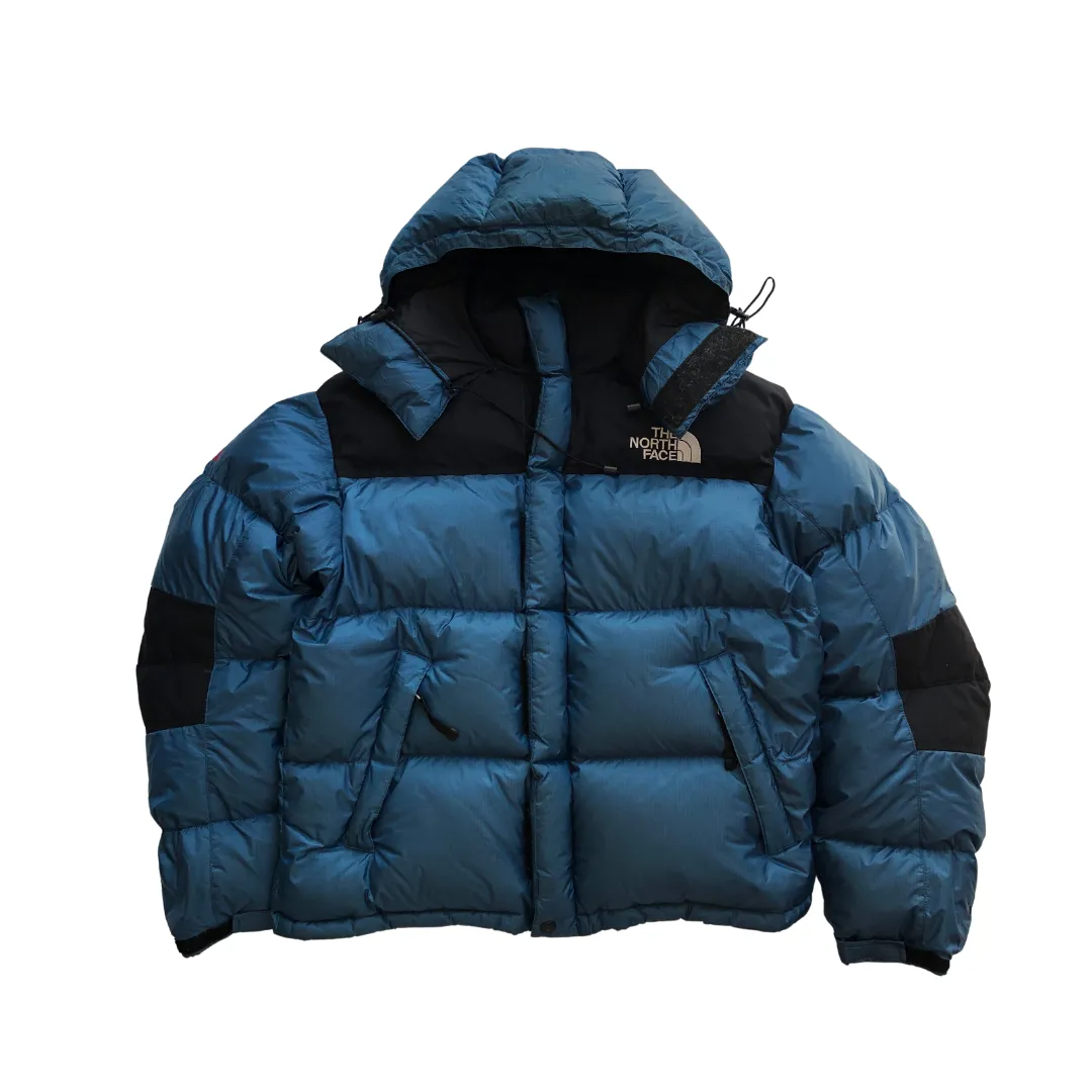 The North Face Summit Series Baltoro 700 Blue/Black Down Puffer Jacket Medium