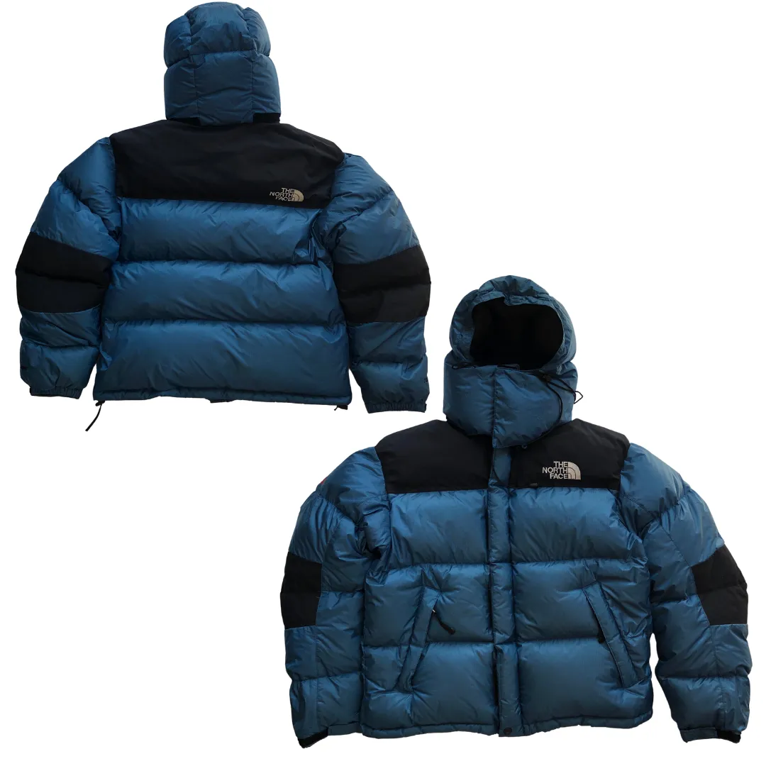 The North Face Summit Series Baltoro 700 Blue/Black Down Puffer Jacket Medium