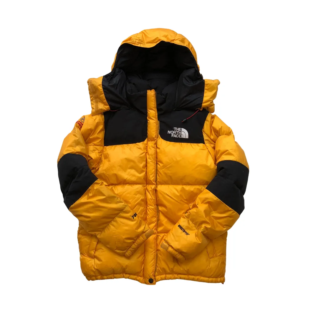 The North Face Summit Series Baltoro 700 Yellow/Black Down Puffer Jacket Small