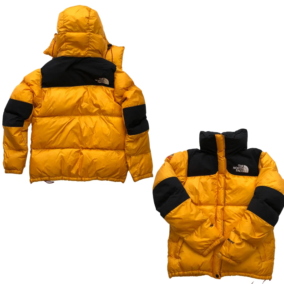 The North Face Summit Series Baltoro 700 Yellow/Black Down Puffer Jacket Small