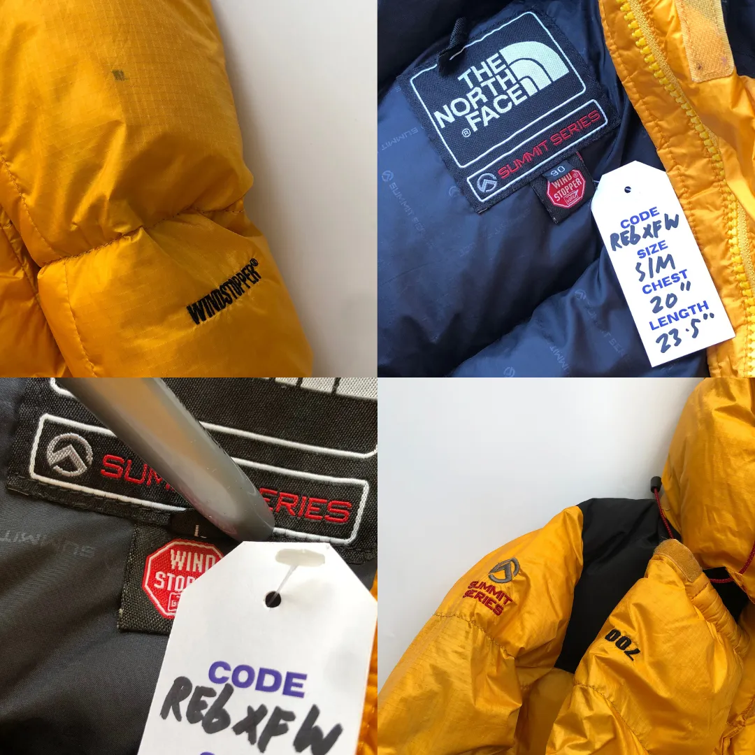 The North Face Summit Series Baltoro 700 Yellow/Black Down Puffer Jacket Small