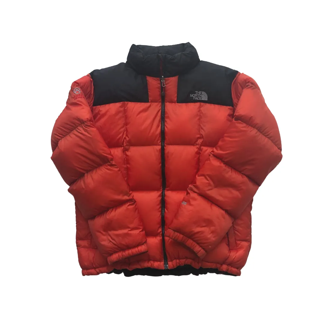 The North Face Summit Series Nuptse 800 Orange Down Puffer Jacket Large