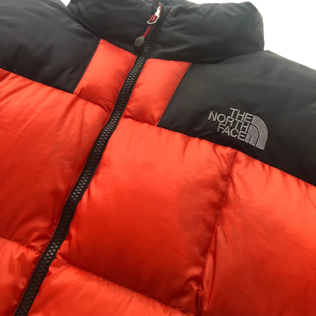 The North Face Summit Series Nuptse 800 Orange Down Puffer Jacket Large