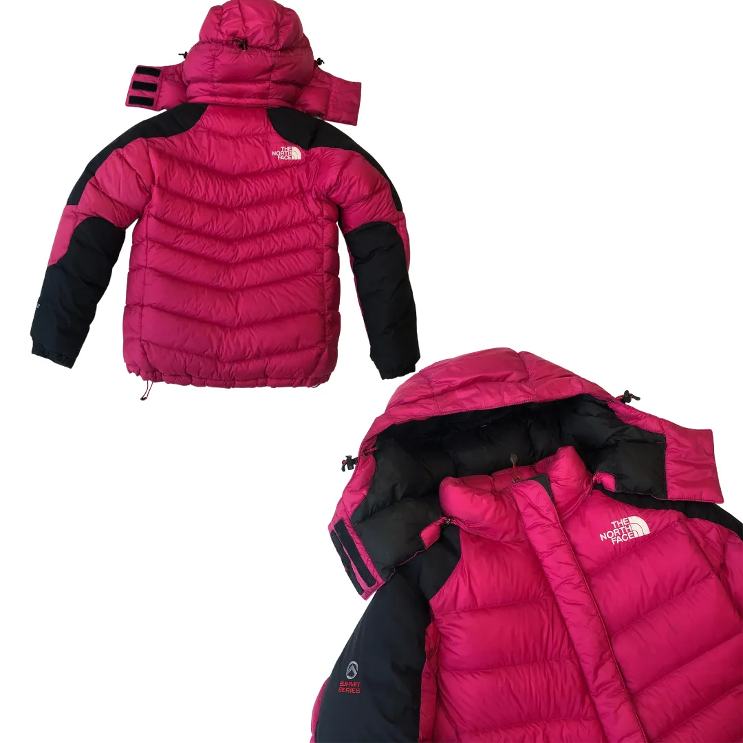 The North Face Vintage Pink/Black Down Puffer Jacket Women's Medium/Large