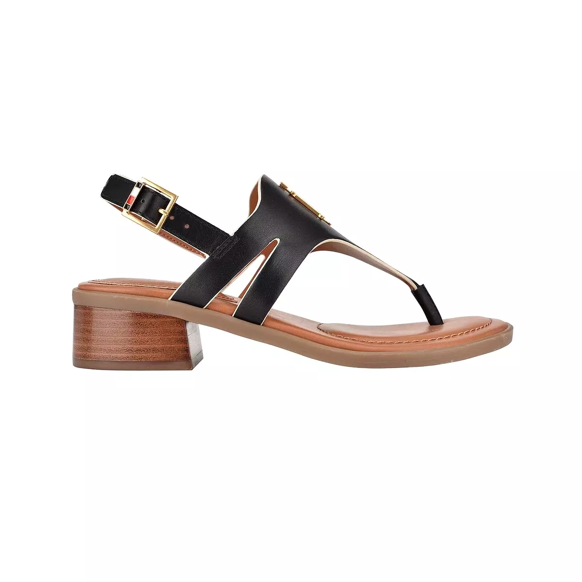 Tommy Hilfiger Womens Ezma Faux Leather Slingback Strap Thong Sandals