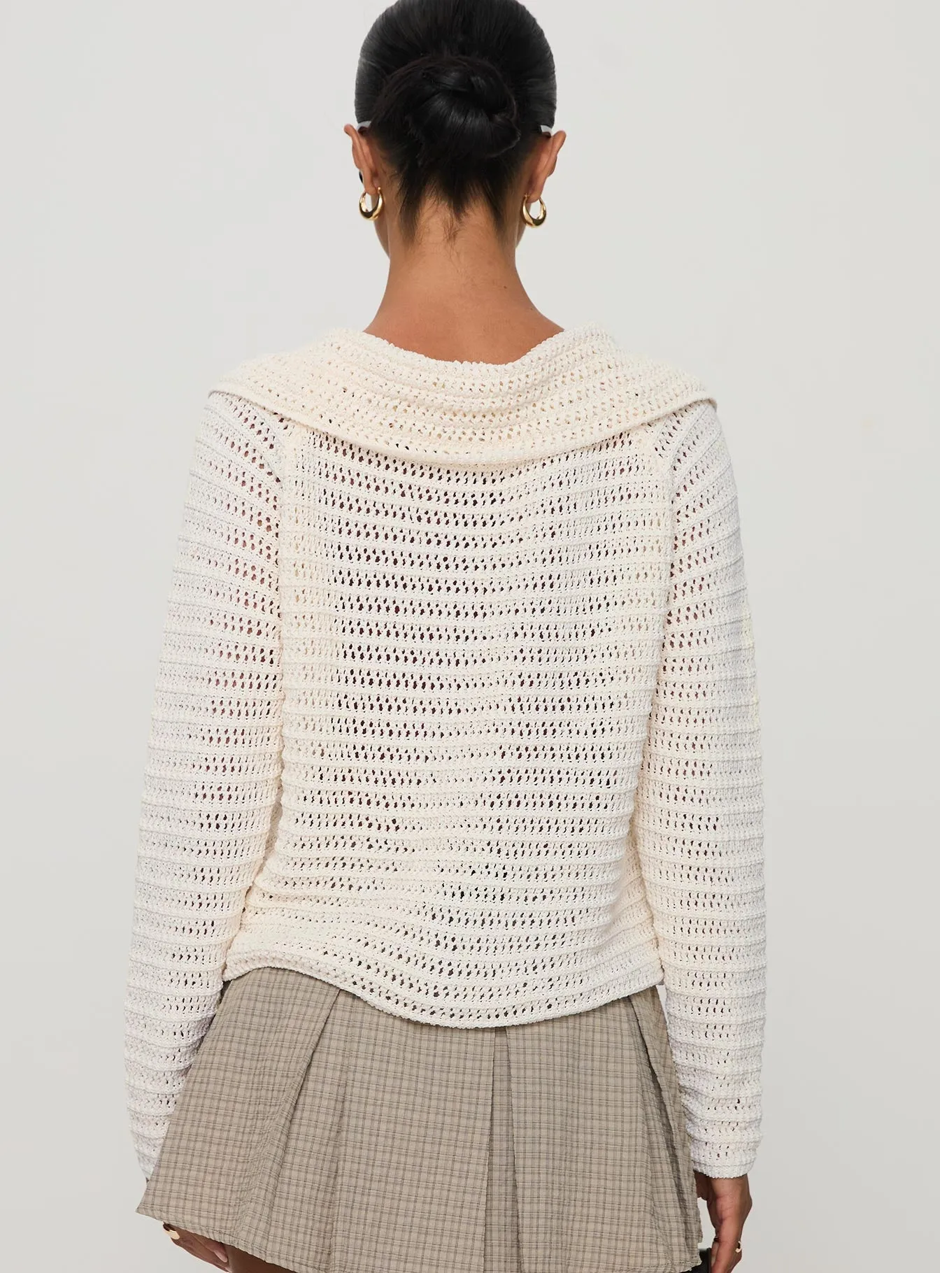 Tuscon Crochet Sweater White