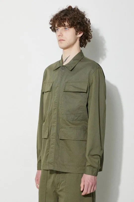 Universal Works jacket Mw Fatigue Jacket men’s green color 166.LIGHT.OLIVE