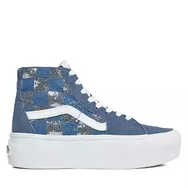 VANS UNISEX Sk8-Hi Tapered Stackform Sneakers (Glimmer Check Vintage Indigo)