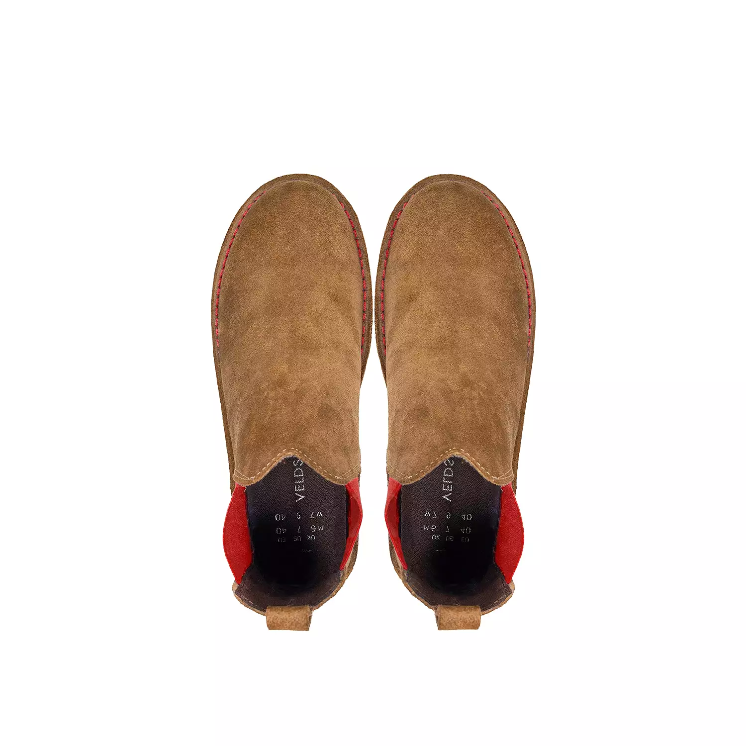 Veldskoen Chelsea Boot Pinotage (Red Sole)