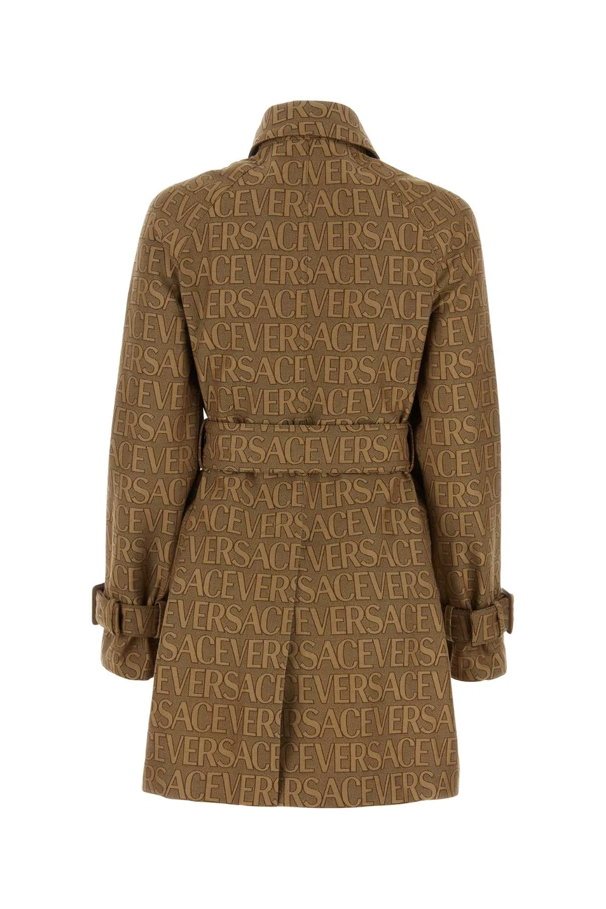 Versace Embroidered Polyester Blend Trench Coat