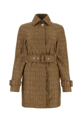 Versace Embroidered Polyester Blend Trench Coat