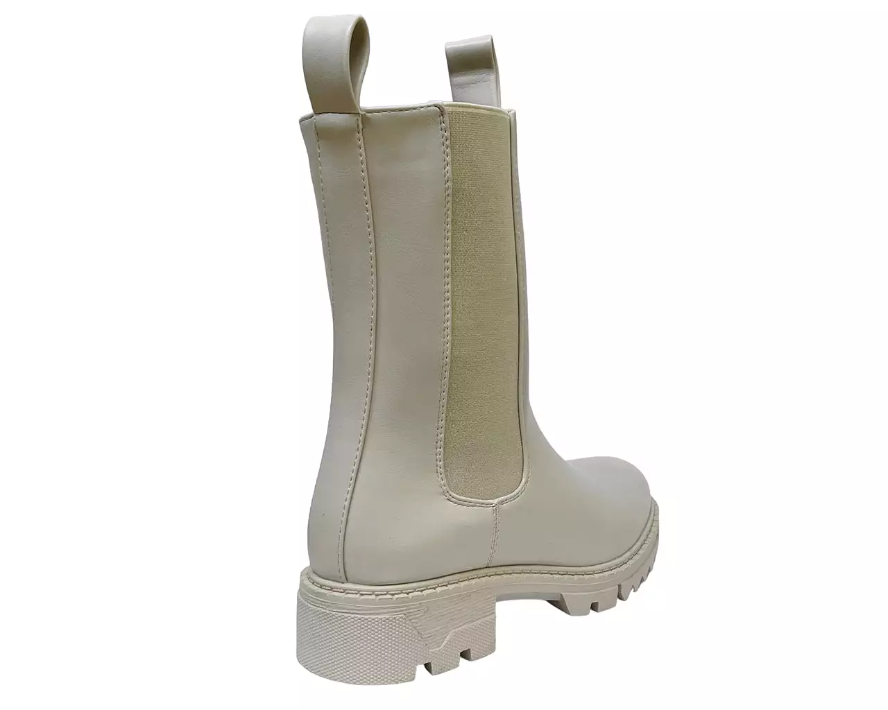 Women's Chunky Sole Zip High Chelsea Boots