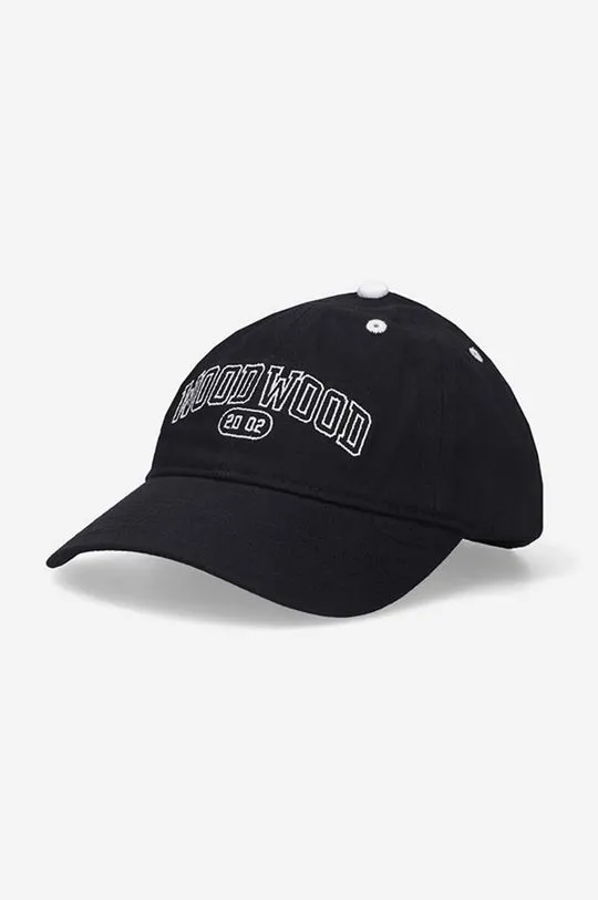 Wood Wood cotton baseball cap Brian black color