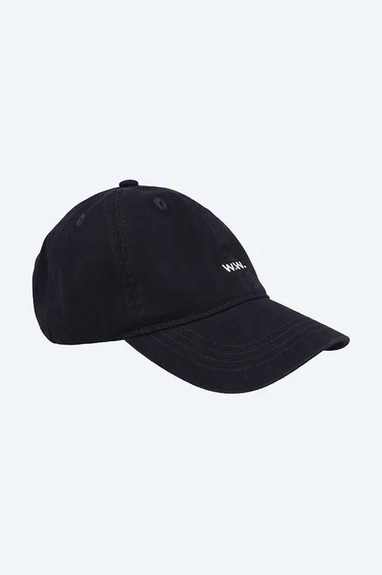 Wood Wood cotton baseball cap Low Profile navy blue color 12110804.7083