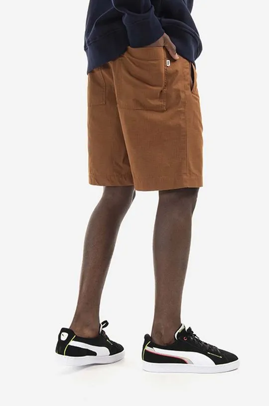 Wood Wood cotton shorts Alfred brown color