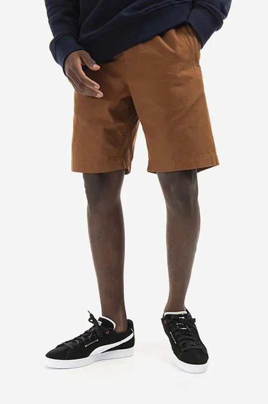 Wood Wood cotton shorts Alfred brown color