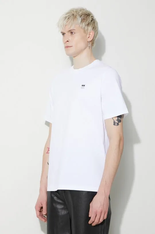 Wood Wood cotton t-shirt Bobby Double Logo men’s white color 12345701.2512