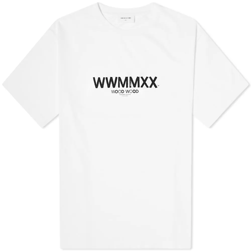 Wood Wood High Jump Roman Numerals TeeBright White