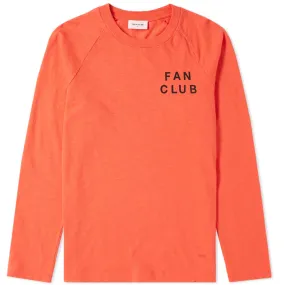 Wood Wood Long Sleeve Han Fan Club TeeCoral