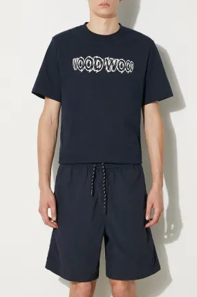 Wood Wood shorts men's navy blue color