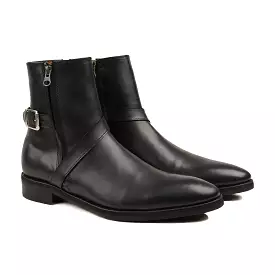 Xanthi - Men's Black Calf Leather Jodhpur Boot